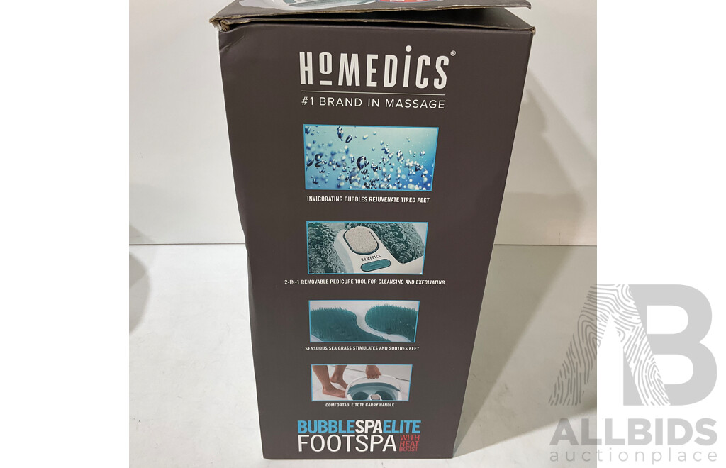 De'Longhi (HSX3324FTS) 2400W Convector Heater With Timer,  HOMEDICS (FB-450H-AU) Bubble Spa Elite Footspa - LOT of 2 - $199.98