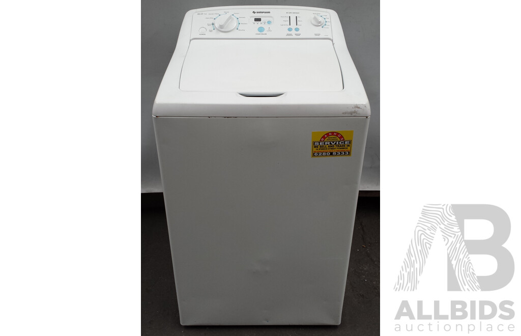 Simpson EZI Sensor 6.0Kg Washing Machine SWT605SA