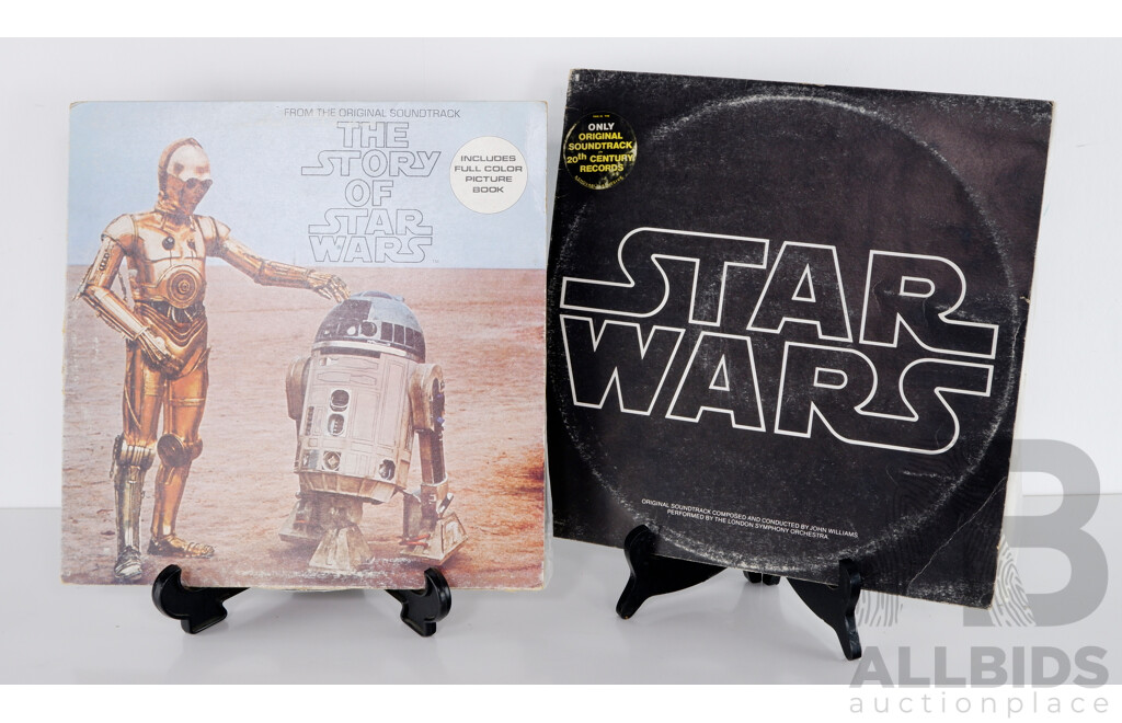 Two Star Wars LP Vinyl Records Including The Story mof Star Wars and Star Wars