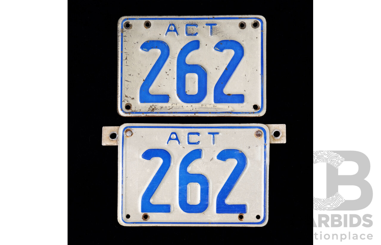 ACT 3-Digit Number Plate 262