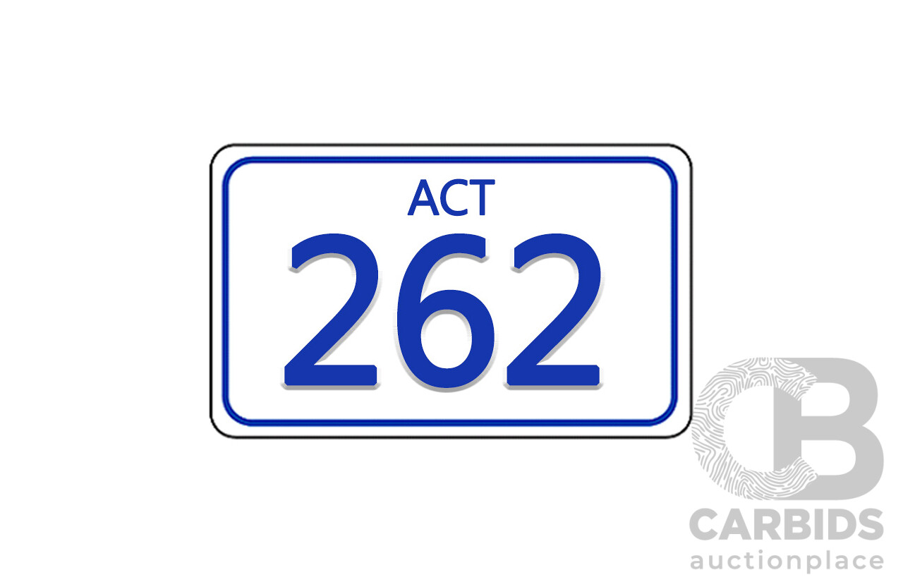 ACT 3-Digit Number Plate 262