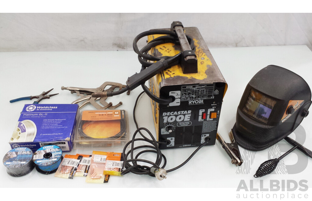 Ryobi Decastar 100e MIG Welder and Accessories