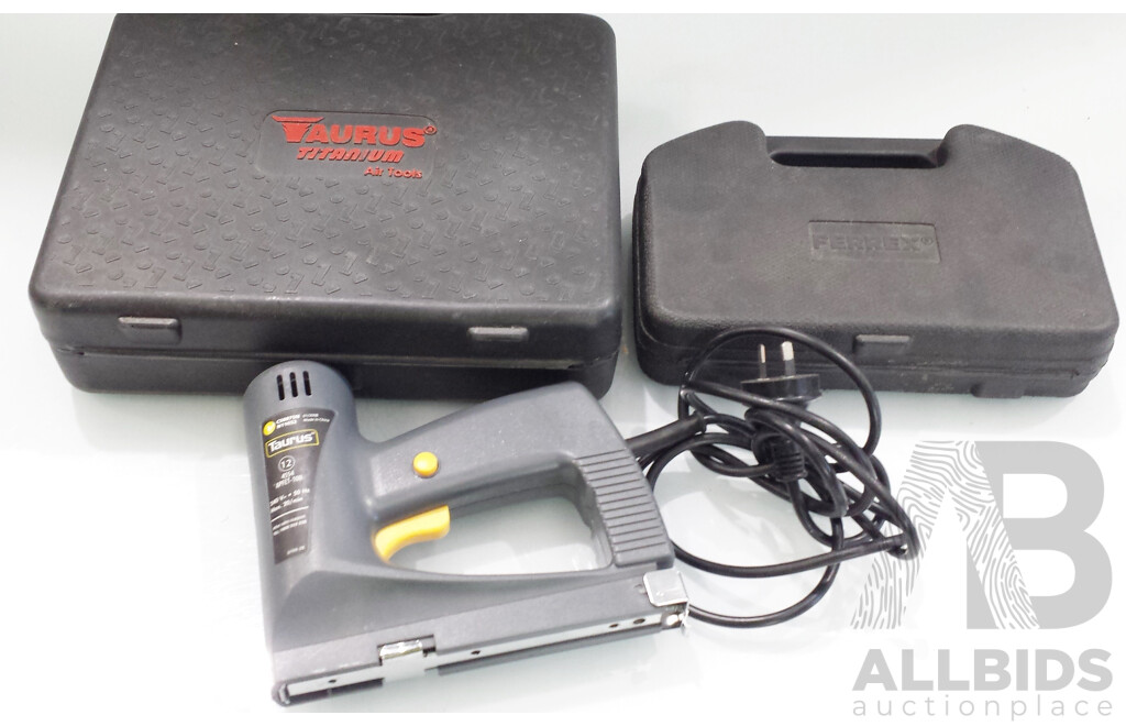 Taurus Electric Stapler, Taurus Air Impact Wrench Kit and Ferrex Hole Saw Set