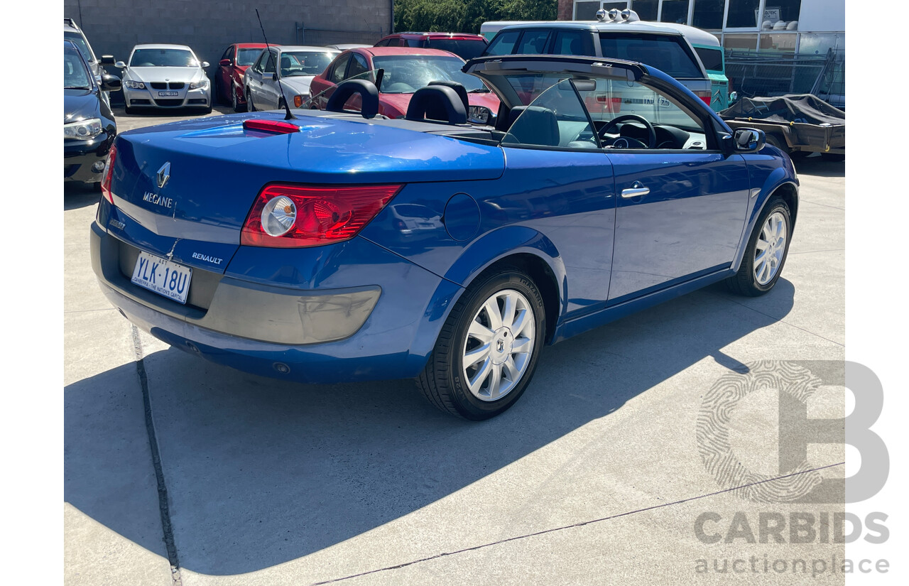 7/2006 Renault Megane Dynamique X84 2d Cabriolet Blue 2.0L