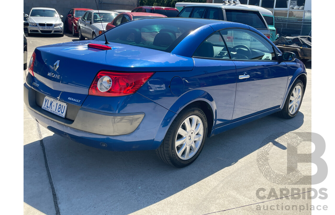 7/2006 Renault Megane Dynamique X84 2d Cabriolet Blue 2.0L