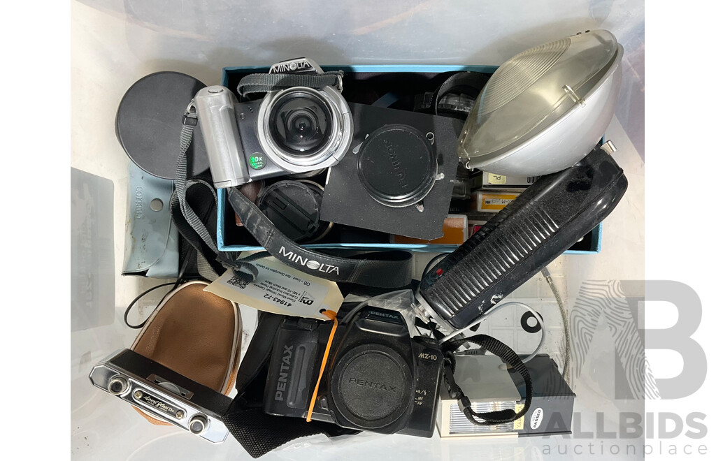 Good Mixed Vintage Camera Collection Including Pentax MZ-10 and Much More