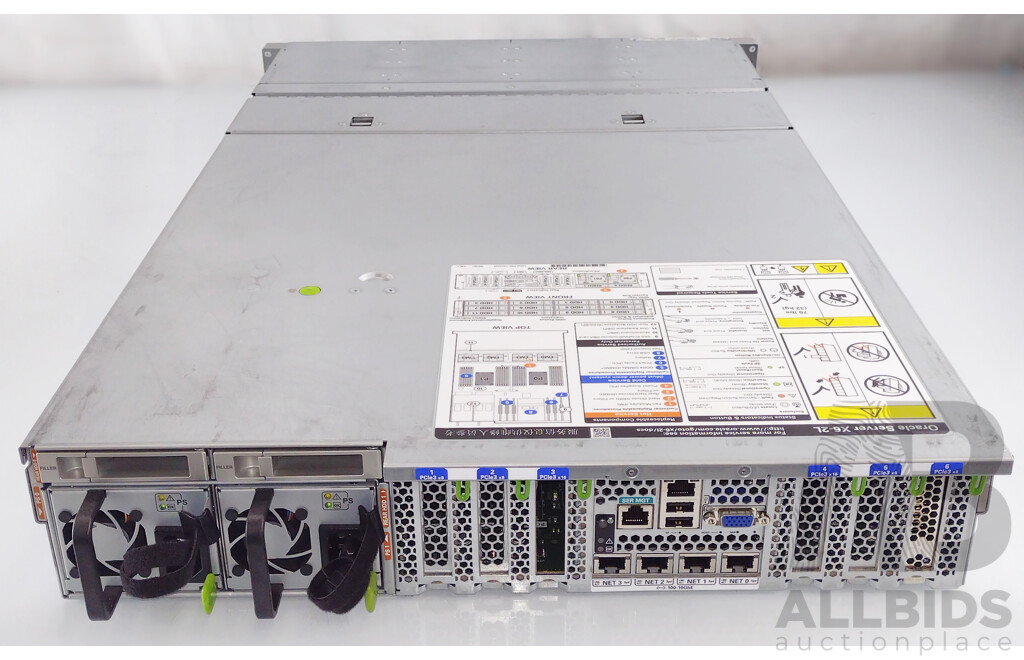 Sun Oracle X6-2L Dual Intel Xeon (E5-2699 v4) 2.2GHz-3.6GHz 22-Core CPU 2RU Server w/ 128GB EEC DDR4 2400MHz