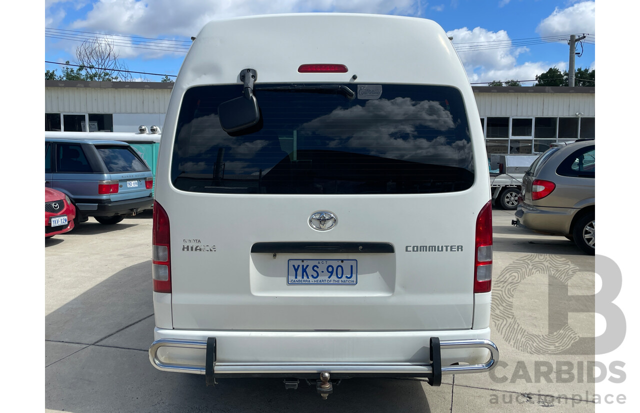 8/2008 Toyota Hiace Commuter TRH223R MY07 UPGRADE Bus White 2.7L