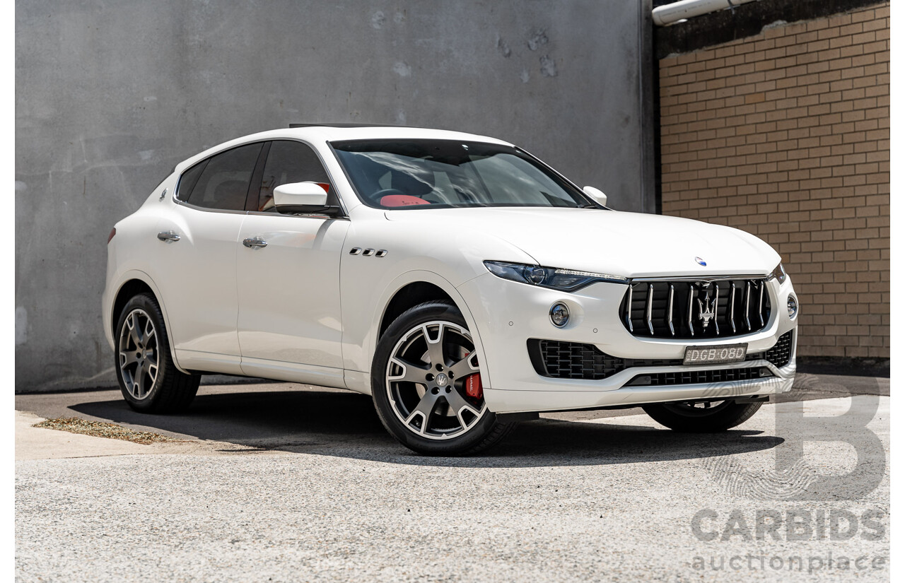 4/2017 Maserati Levante Luxury MY17 (4x4) M161 4d Wagon Pearl White 3.0L Turbo Diesel