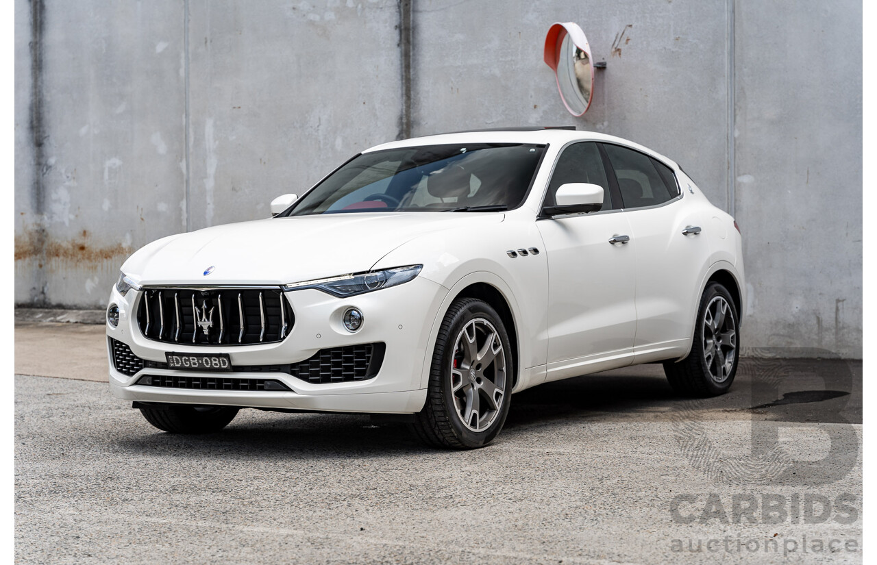 4/2017 Maserati Levante Luxury MY17 (4x4) M161 4d Wagon Pearl White 3.0L Turbo Diesel