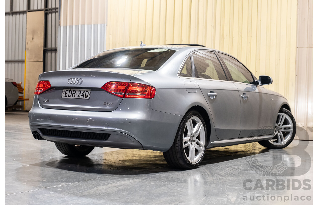 5/2012 Audi A4 S-Line Pack 2.0 TFSI B8 (8K) MY12 4d Sedan Silver 2.0L Turbo