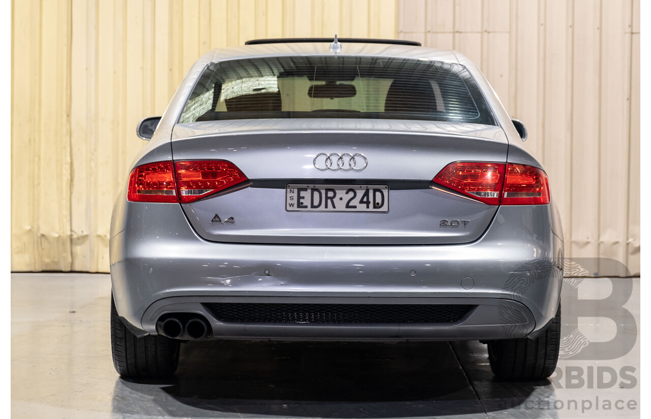 5/2012 Audi A4 S-Line Pack 2.0 TFSI B8 (8K) MY12 4d Sedan Silver 2.0L Turbo