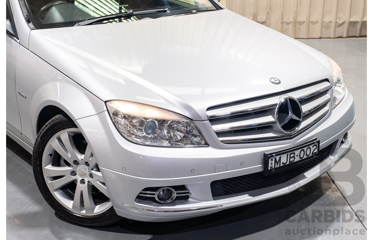 11/2007 Mercedes-Benz C200 Kompressor Avantgarde W204 4d Sedan Metallic Iridium Silver 1.8L Supercharged