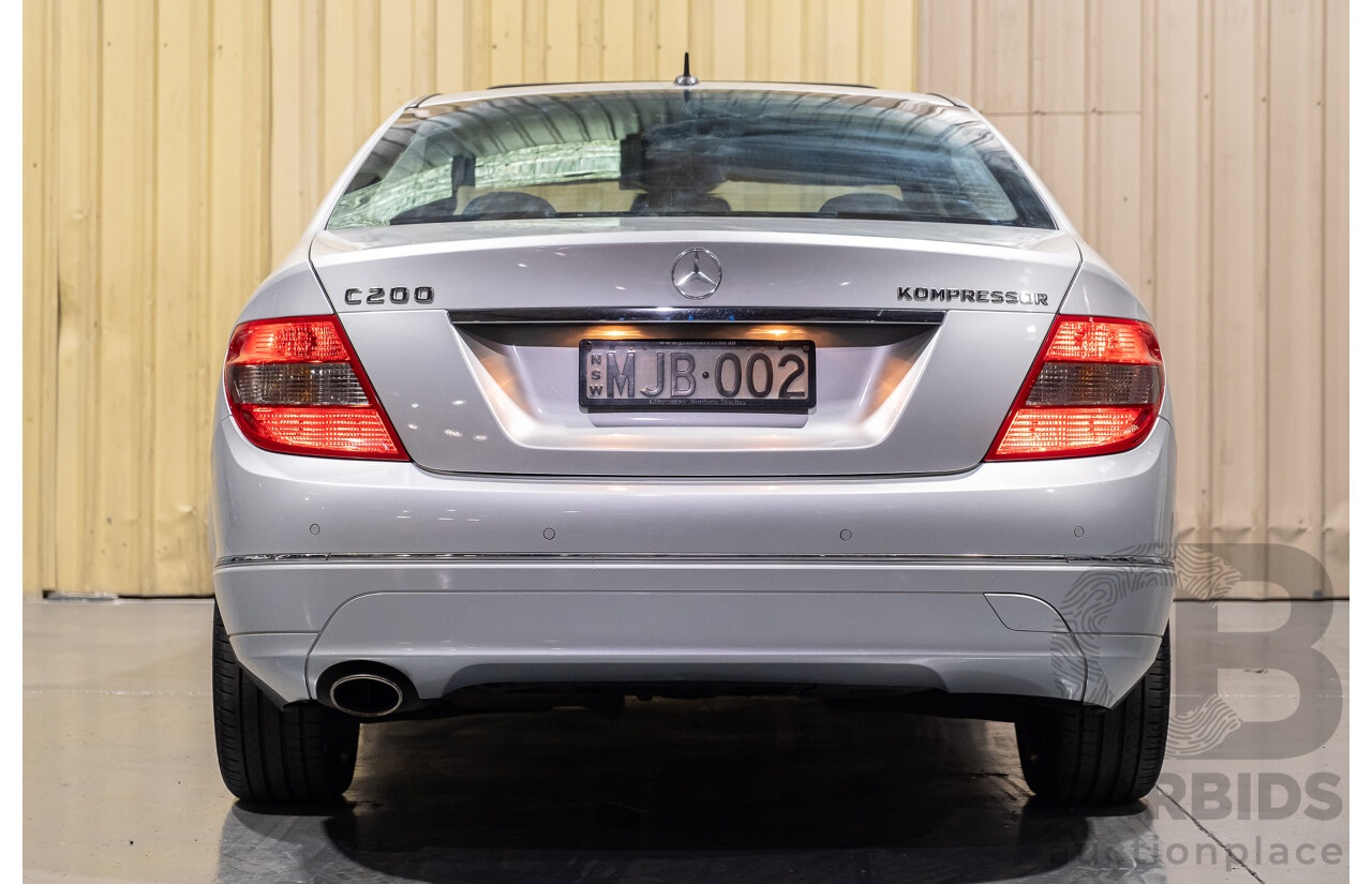 11/2007 Mercedes-Benz C200 Kompressor Avantgarde W204 4d Sedan Metallic Iridium Silver 1.8L Supercharged