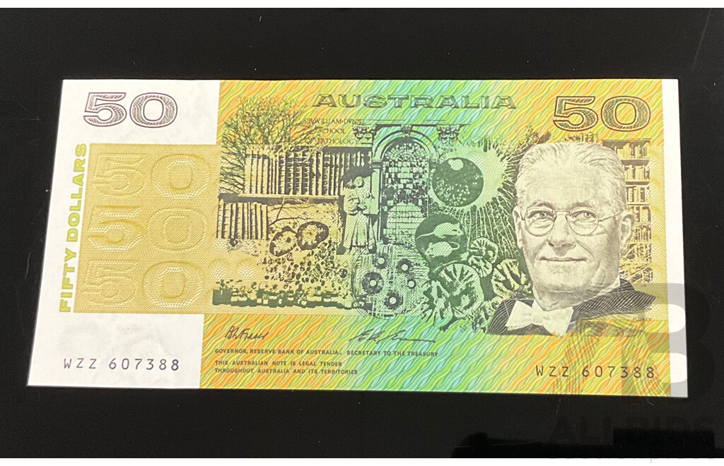 Australian Fifty Dollar Note Fraser/Evans WZZ