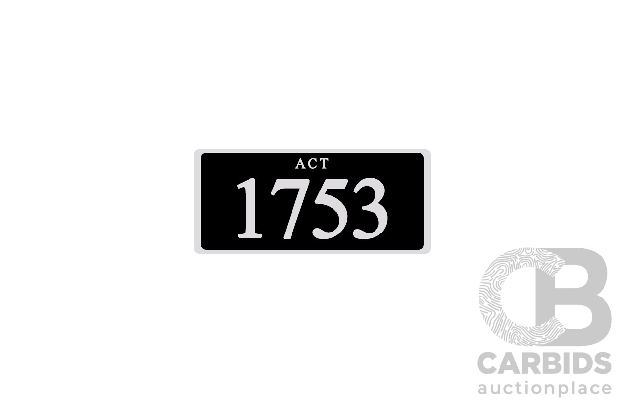 ACT 4-Digit Number Plate - 1753