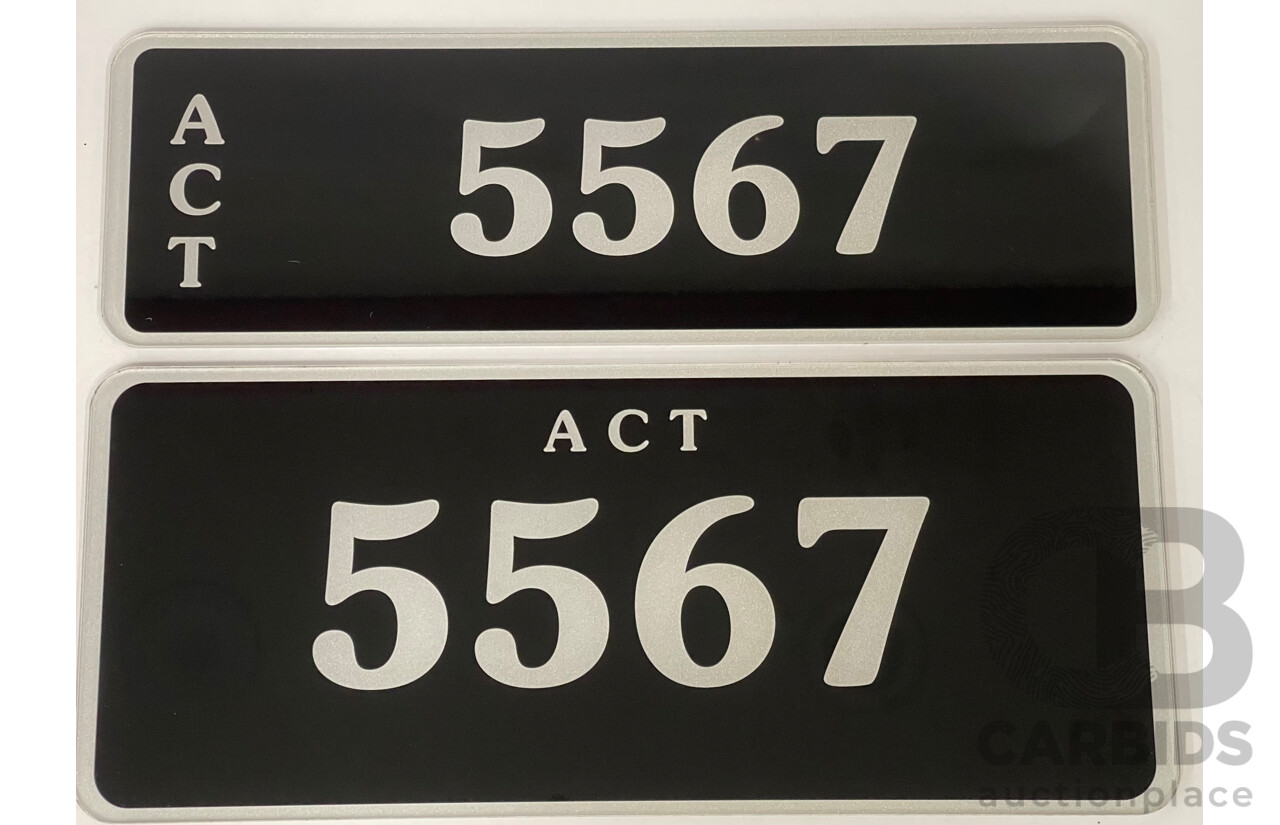 ACT 4-Digit Number Plate - 5567