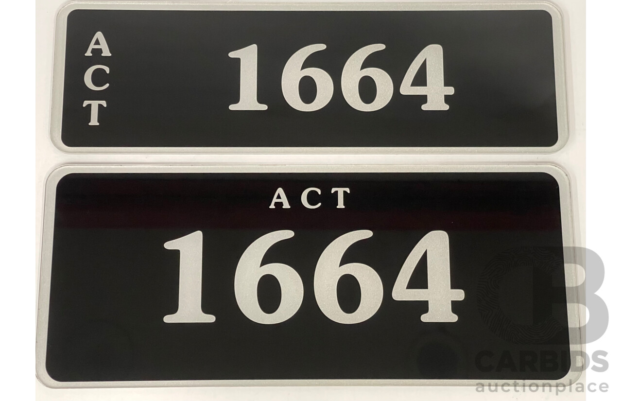 ACT 4-Digit Number Plate - 1664