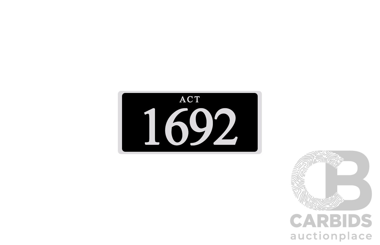 ACT 4-Digit Number Plate - 1692