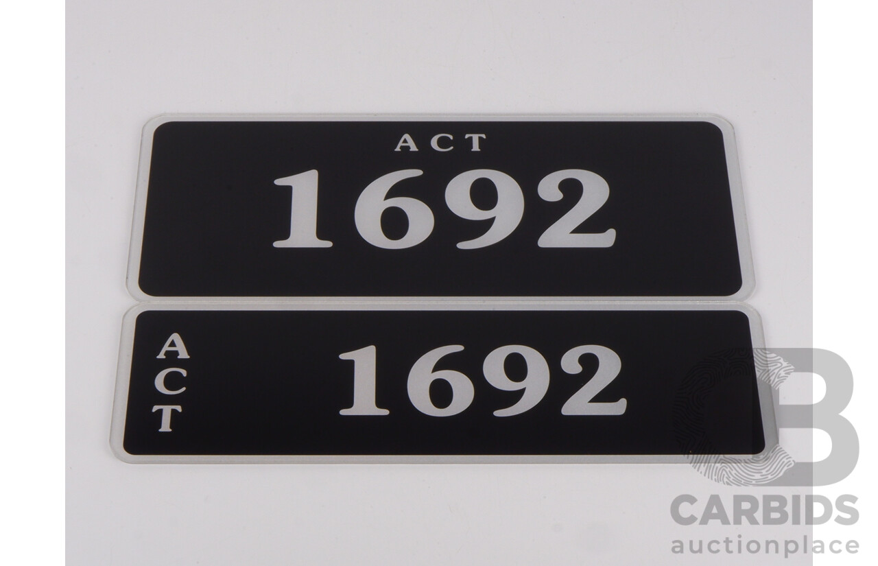 ACT 4-Digit Number Plate - 1692