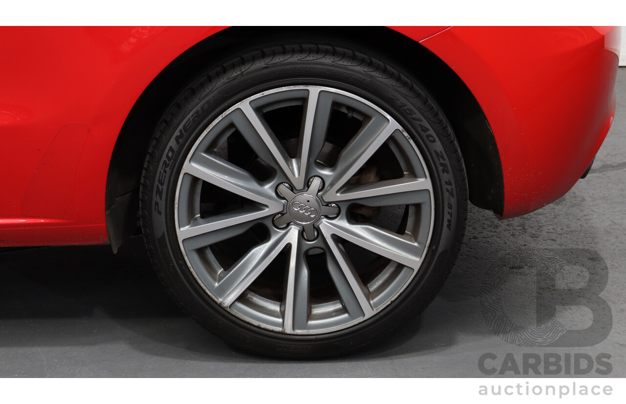 8/2011 Audi A1 1.4 TFSI Ambition 8X 3d Hatchback Red 1.4L Turbo
