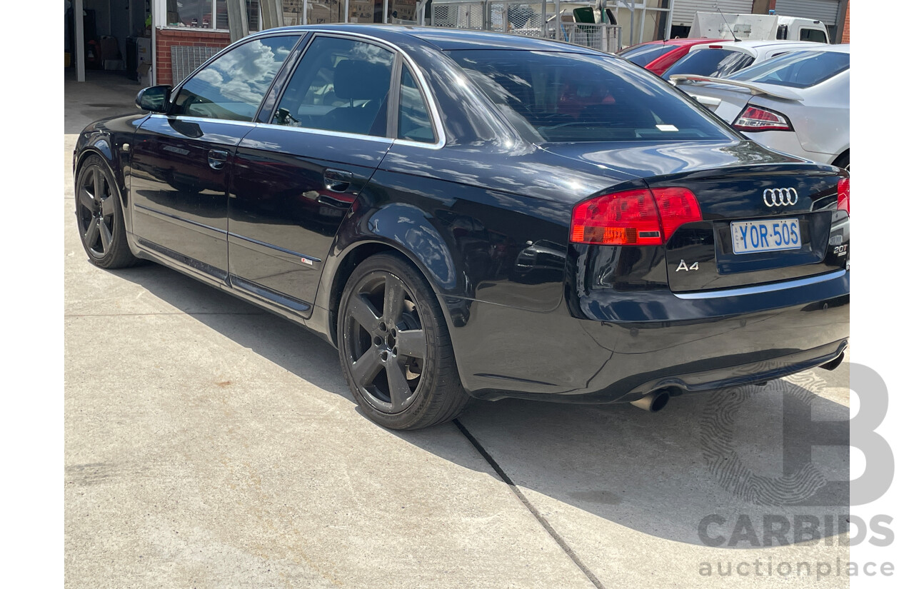 5/2006 Audi A4 2.0 TFSI Quattro B7 MY06 UPGRADE 4d Sedan Black 2.0L