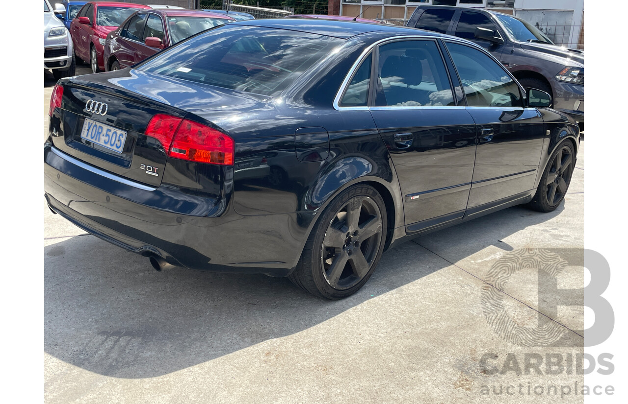 5/2006 Audi A4 2.0 TFSI Quattro B7 MY06 UPGRADE 4d Sedan Black 2.0L