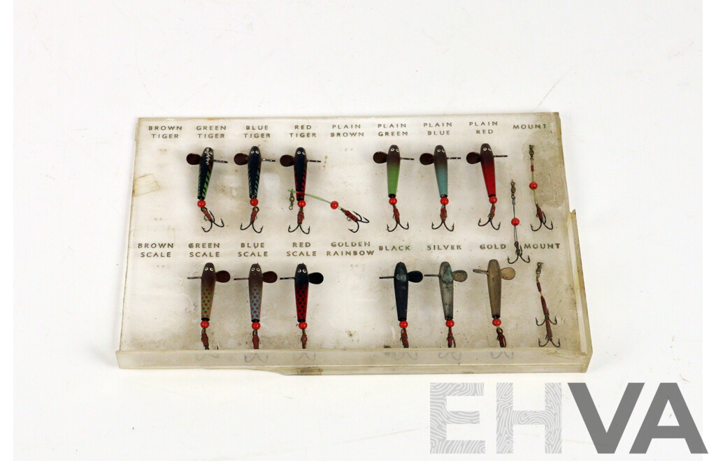 Collection of Mounted Vintage Trout Fishing Flies