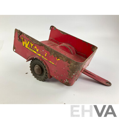 Vintage Wyn-Toys Pressed Steel Jeep and Trailer, Made in Australia