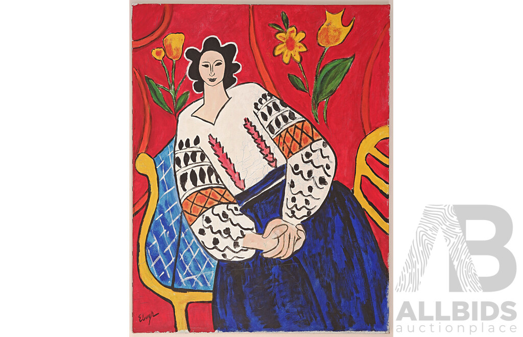 Elmyr DE HORY (Hungarian 1906-1976), 'Homage to Matisse', Oil on Canvas, Signed Lower Left, 71 x 56 cm