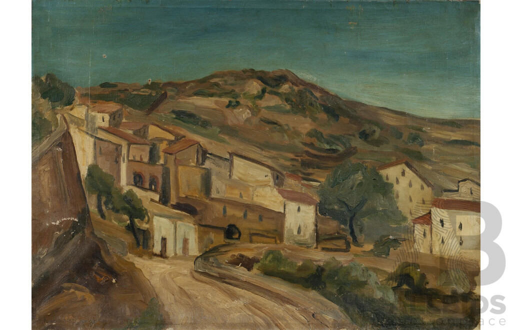 Henri Ludovic Marius PINTA (French 1856-1944), 'Cobara Corse,' 1929, 54x73cm (unframed)
