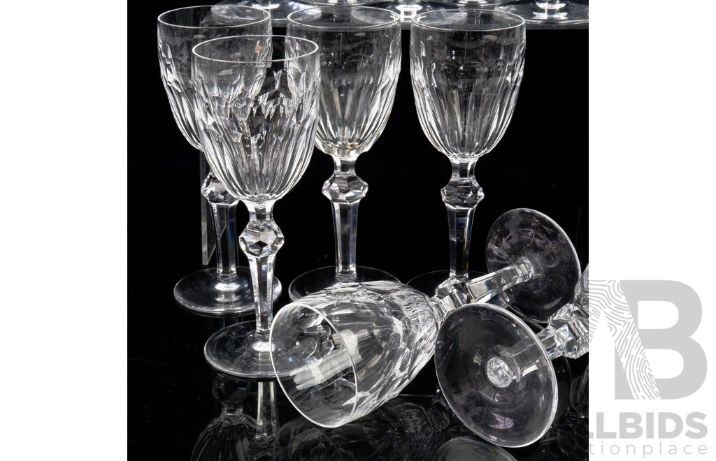 12 Waterford Crystal 'Curraghmore' Pattern Lead Crystal Port-Wine Glasses, (12)