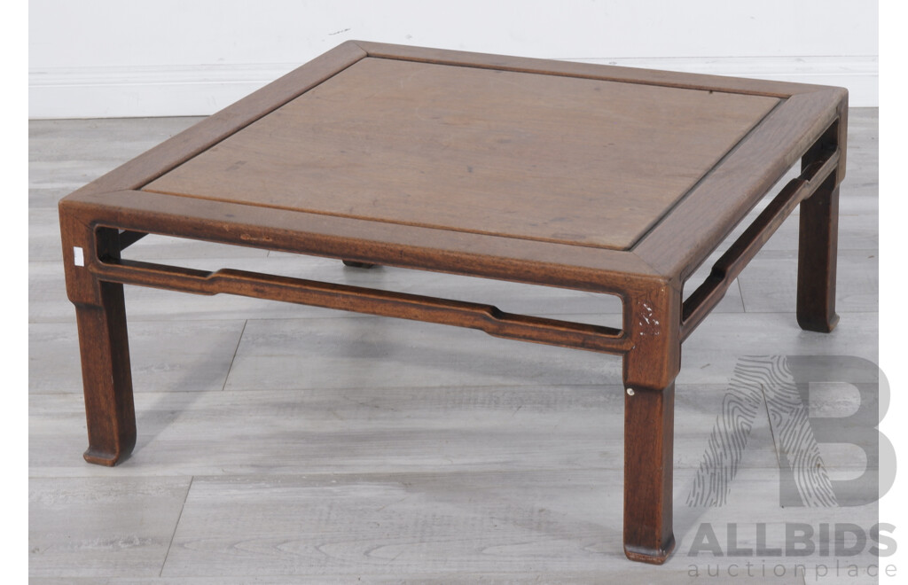 Early 20th Century Sqaure Rosewood Low Table