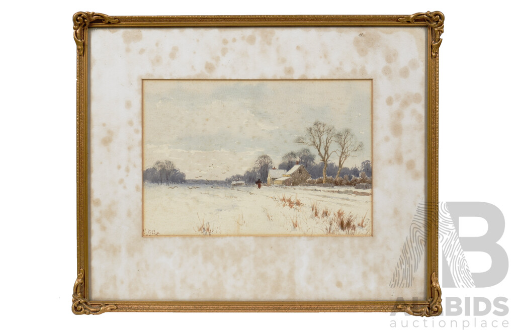 Henri Tebbitt (1852-1926), Untitled (Winter Landscape), Watercolour