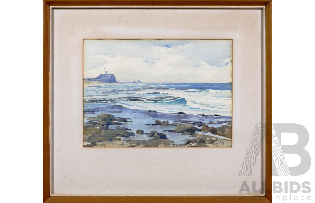 Gwendoline Pratt (1917-2018), Untitled (Coastal Scene with Headland), Watercolour