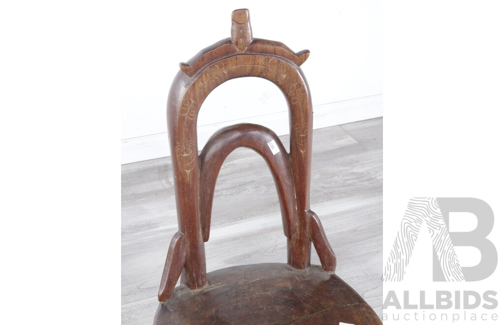Early PNG Trobriand Islands Ironwood Orator's Stool