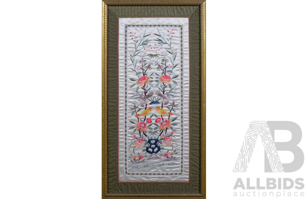 Framed Chinese Embroidery on Silk