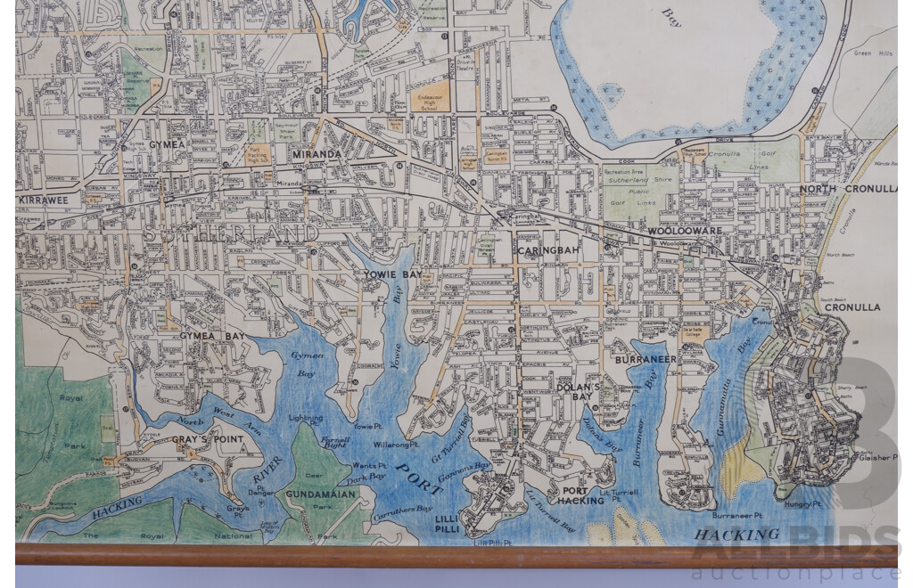 Classroom Map of Sydney Southern Suburbs - Kyeemagh to Port Hacking