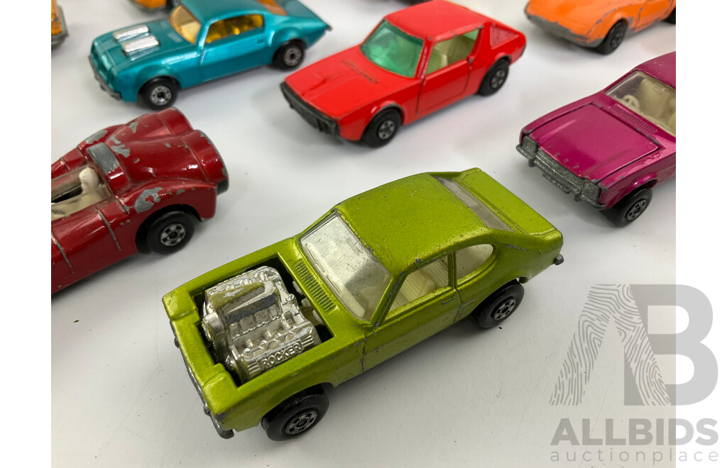 Vintage Matchbox Vehicles Including Hot Rocker Capri, Hovercraft, Pontiac Firebird and More