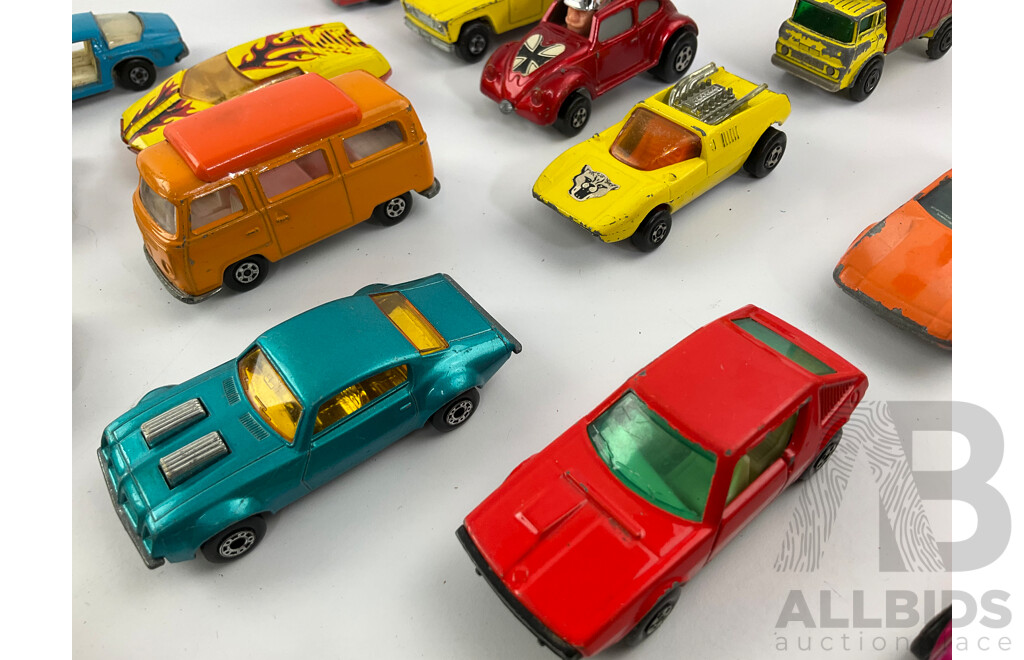 Vintage Matchbox Vehicles Including Hot Rocker Capri, Hovercraft, Pontiac Firebird and More