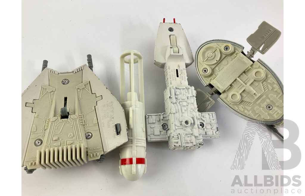 Vintage Kenner Diecast Star Wars Vehicles Including Rebel Snow Speeder, Y Wing Fighter, Boba Fett's Ship