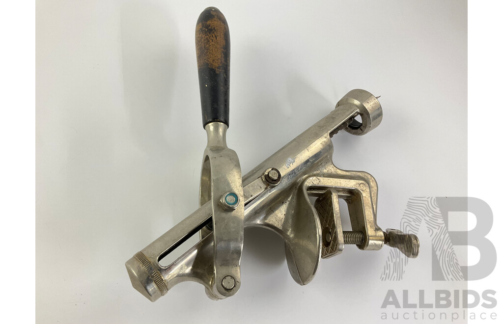 Vintage Rapid Aluminium Bench Mount Wine Opener, Swiss Made