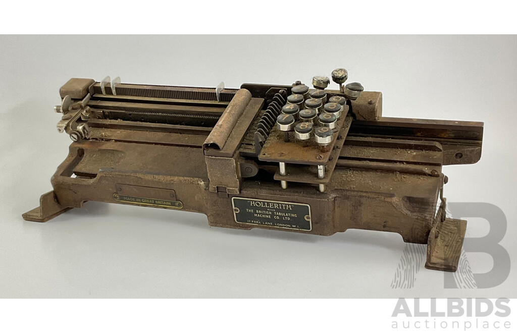 Antique Hollerith, The British Tabulating Machine Co, Made in Great Britain