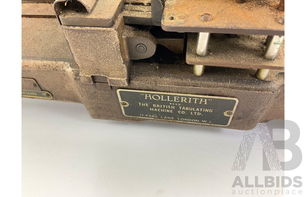 Antique Hollerith, The British Tabulating Machine Co, Made in Great Britain