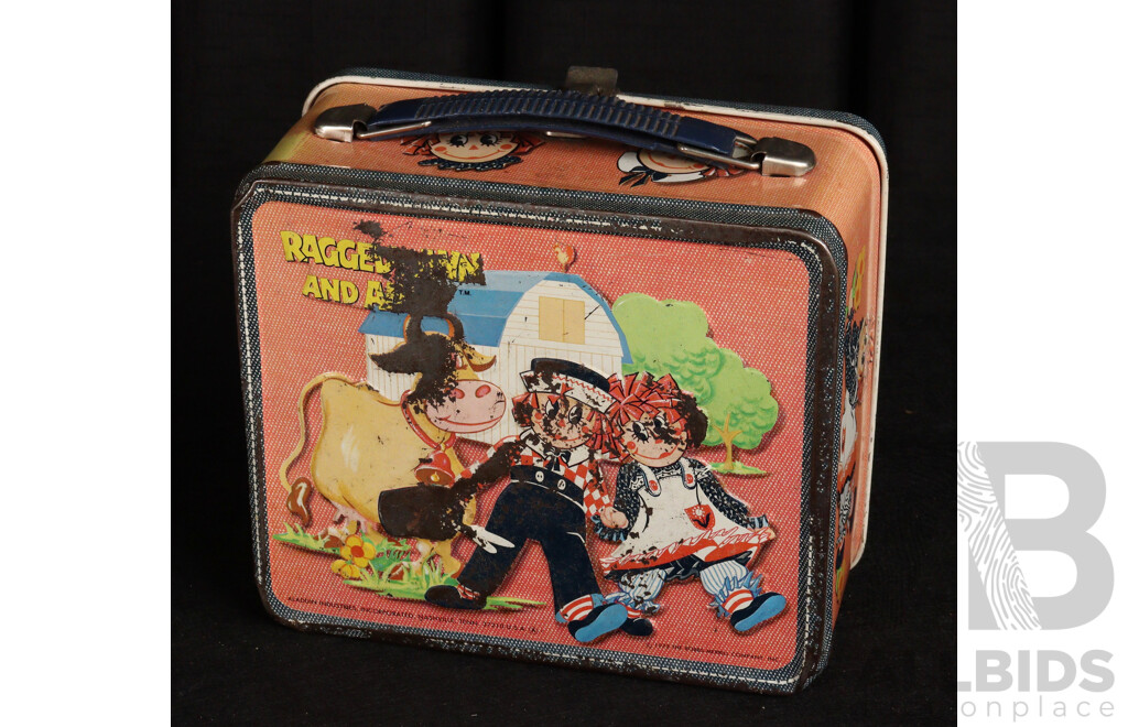 Vintage Aladdin Industries Raggedy Ann and Andy Steel Lunch Box