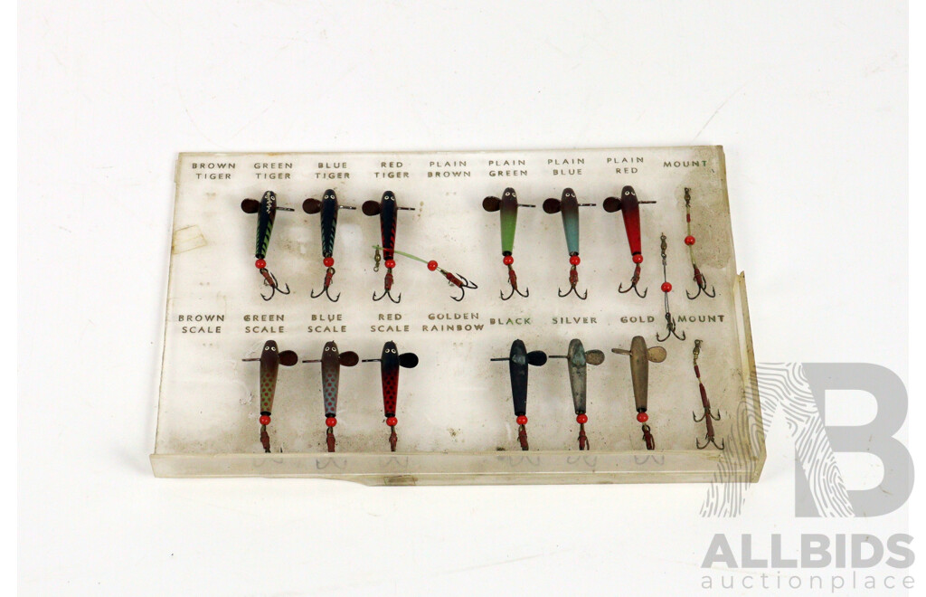 Collection of Mounted Vintage Trout Fishing Flies