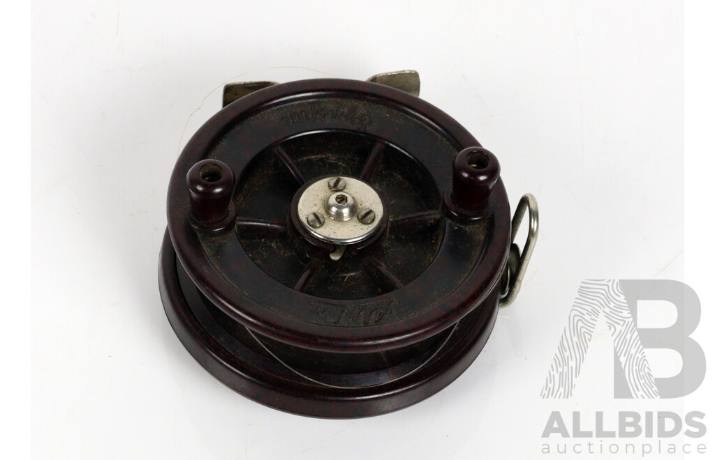 Vintage Bakelite Alpha Ez Spin Fly Fishing Reel