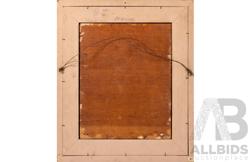 Geoffrey Graham (20th Century, Australia, 1911-86), Balinese Girl, Wonderful Vintage Oil on Canvas Board, 54 x 46 cm (frame)