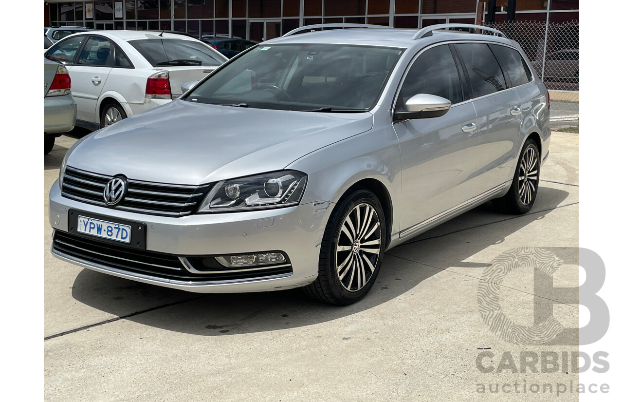 1/2015 Volkswagen Passat 130 TDI Highline 3C MY15 4d Wagon Silver 2.0L