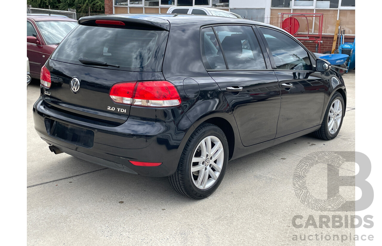 8/2009 Volkswagen Golf 2.0 TDI 1K MY08 UPGRADE 2 5d Hatchback Black 2.0L